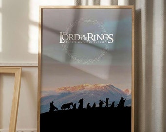 Lord of The Rings Poster | LOTR Art Print | Movie Wall Art | Middle Earth Print | Aesthetic Poster | Digital Download | Birthday Gifts