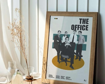 The Office Poster, The Office Tv Series Wall Art, Midcentury Art, Minimalist Print, Modern Wall Art, Gift For Him , Digital Download