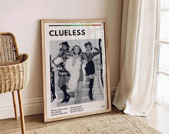 Clueless Movie Poster, 90s Film Wall Art, Vintage Teen Girl Print, Aesthetic Room Decor, Cher Horowitz Art Download