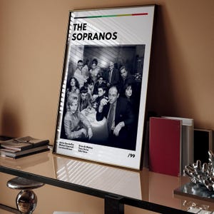 The Sopranos Poster | Vintage TV-Show Wandkunst | Mafia Serie Druck | Minimalistisches Wohndekor | Geschenk für Film Liebhaber