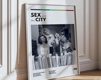 Stampa di Sex and the City, poster della serie TV retrò anni '90 (download digitale)