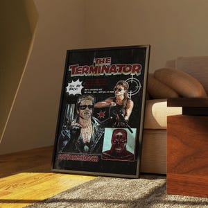 The Terminator Retro Movie Poster: 80s Film Art (Digital Download)