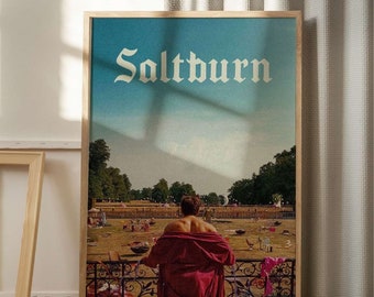 Saltburn Movie Poster | Classic Movie Print | Poster for Gift | Emerald Fennel | Mid Century Modern | Digital Download | Minimalist Wall Art