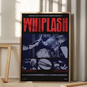 Poster del film Whiplash: arte murale minimalista (download digitale)