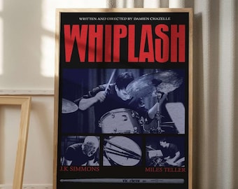 Whiplash Poster | Whiplash Movie | Minimalist Wall Art | Vintage Poster | High Quality | Digital Download |