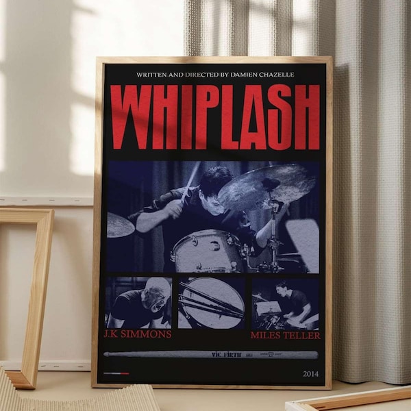 Whiplash Poster | Whiplash Movie | Minimalist Wall Art | Vintage Poster | High Quality | Digital Download |