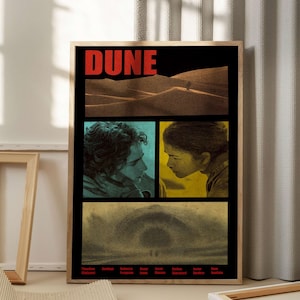 Dune Movie Poster | Timothee Chalamet | Zendaya | Poster For Gift | Room Decor | Digital Download | Vintage Wall Art | Retro Art Print