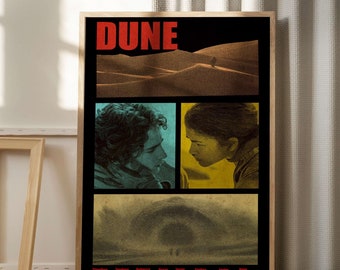 Dune Movie Poster | Timothee Chalamet | Zendaya | Poster For Gift | Room Decor | Digital Download | Vintage Wall Art | Retro Art Print