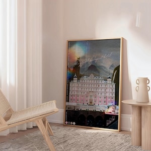 The Grand Budapest Hotel - Movie Poster - Wes Anderson Aesthetic Print - Cinematic Wall Art - Digital Download - Retro Film Decor