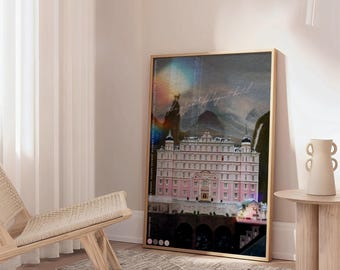 The Grand Budapest Hotel - Movie Poster - Wes Anderson Aesthetic Print - Cinematic Wall Art - Digital Download - Retro Film Decor