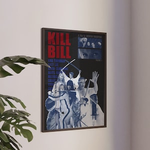 Kill Bill Movie Poster | Quentin Tarantino | Movie Print | Digital Download | Midcentury Art Print | High Quality