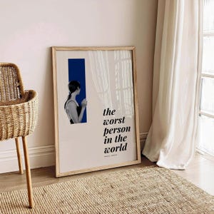 Der Schlimmste Mensch der Welt Poster | Minimalistischer Film Druck | Moderne Wandkunst | Ästhetisches Filmplakat | Wohnkultur | Nordische Kunst