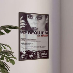 Requiem For A Dream Poster / Poster di film / Darren Aronofsky / Poster di film retrò / Stampa d'arte minimalista / Poster vintage / Download digitale