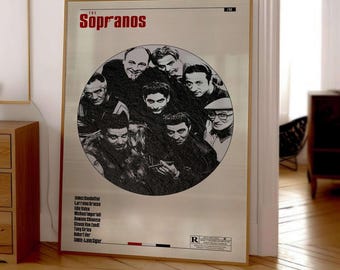 The Sopranos Poster: Tony Soprano, Vintage Retro Art (Digital Download)