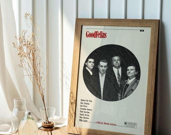 Goodfellas Movie Poster | Modern Vintage Art Print | Classic Film Wall Decor | Goodfellas Gift | Poster for Home Office | Digital Download