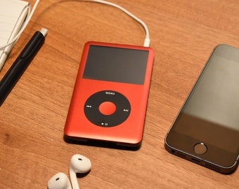 Generalüberholter iPod Classic 7th Generation Rot - 512GB / 1TB Flash-Speicher - Erweiterte Batterie