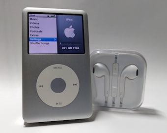 Apple iPod Classic - 第 7/6 世代、シルバー (3000mAh バッテリー