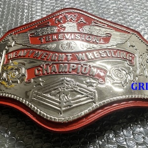 NWA Television Wrestling Heavyweight Championship Belt 4mm Zinc Adult Size
