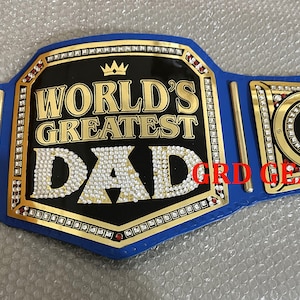 World Greatest DAD Wrestling Championship Belt Adult Size(Gift for Dad)
