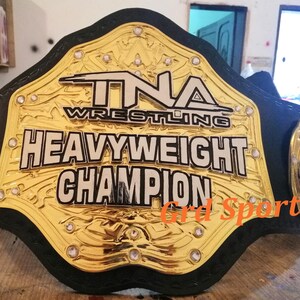 TNA Heavyweight Wrestling Championship Belt 4mm Zinc Adult Size