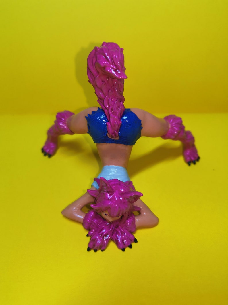 Furry 3d Print Model Cat Girl Statue Wolf Lady Decoration Etsy