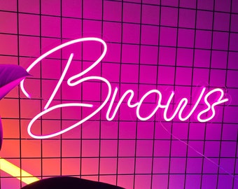 Brows Neon Sign | Eyerows LED Neon Sign | Beauty Salon Decor | Beauty Salon Neon | Neon Lights | Neon Lights Brows | Eyebrow neon