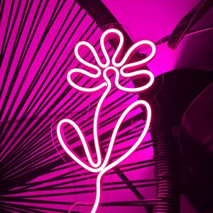 Daisy Flower Neon Sign | Flower Neon Sign | Flower Shop Neon Sign | Flower Led Light wall art neon | Floral Neon Light