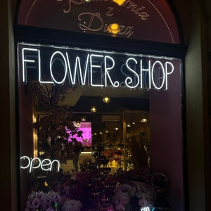 Custom Flower Shop Neon Light | Flower Market Neon Sign | Flower Shop Neon Sign | Flower Led Light wall art neon | Floral Neon Light