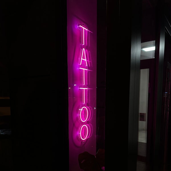 Décor de studio de tatouage | Néon LED pour studio de tatouage | Lumière au néon de tatouage | | TATOUAGE Enseigne au néon | Enseigne de magasin de tatouage | Panneau LED pour salon de tatouage