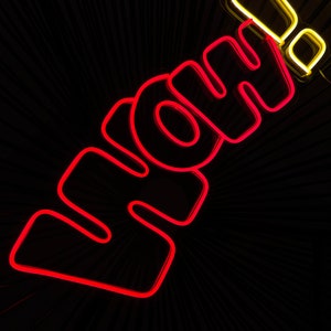 Décor de lumière au néon WOW | Waouh personnalisé ! Lumière au néon | Bar à domicile néon | Néon WOW Sign Décoration murale | Enseigne Au Néon Bar Wow