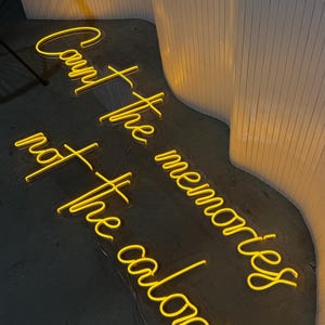 Count the Memories Neon Sign | Night Lights Neon Signs | Kitchen wall decor | Bar decor light |  Neon Wall Light  |  Dining room decoration