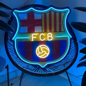 Football Neon Gift | Soccer Gift | Sports Bar Decor | European City Decor | Spain Neon Light | Sports Neon | Boy Gift | Man Cave Decor
