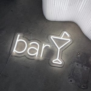 Neon Bar Sign | Bar neon Light | Cocktail Neon Sign | Neon Sign For Home Bar | LED Bar Sign | Small Business Signage | Bar Decor Neon