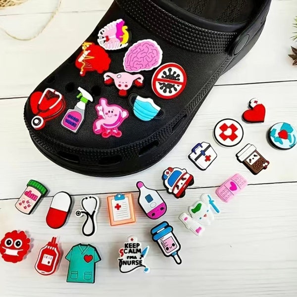 Croc Charms Nurse Etsy