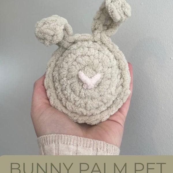 Bunny Palm Pet l crochet bunny stuffy l crochet bunny rattle l beginner friendly amigurumi pattern