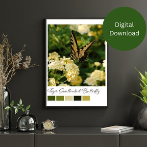 Butterfly Photography Print Digital Download | Tiger Swallowtail | Printable Wall Art | Wall Decor | Digital Poster
