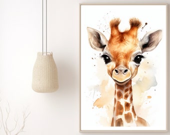 Poster Kinderzimmer Poster Kinder Kinderposter Tierposter Kinderbild Poster Baby Poster Baby Geschenk Babyzimmer Wanddeko Poster Giraffe