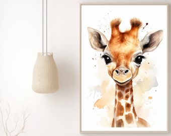 Poster children's room poster children children's poster animal poster children's picture poster baby poster baby gift baby room wall decoration poster giraffe