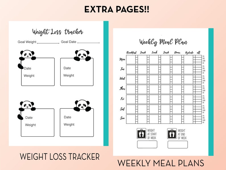Keto Planner Printables, Ketogenic Diet Templates, Keto Inserts, Keto ...