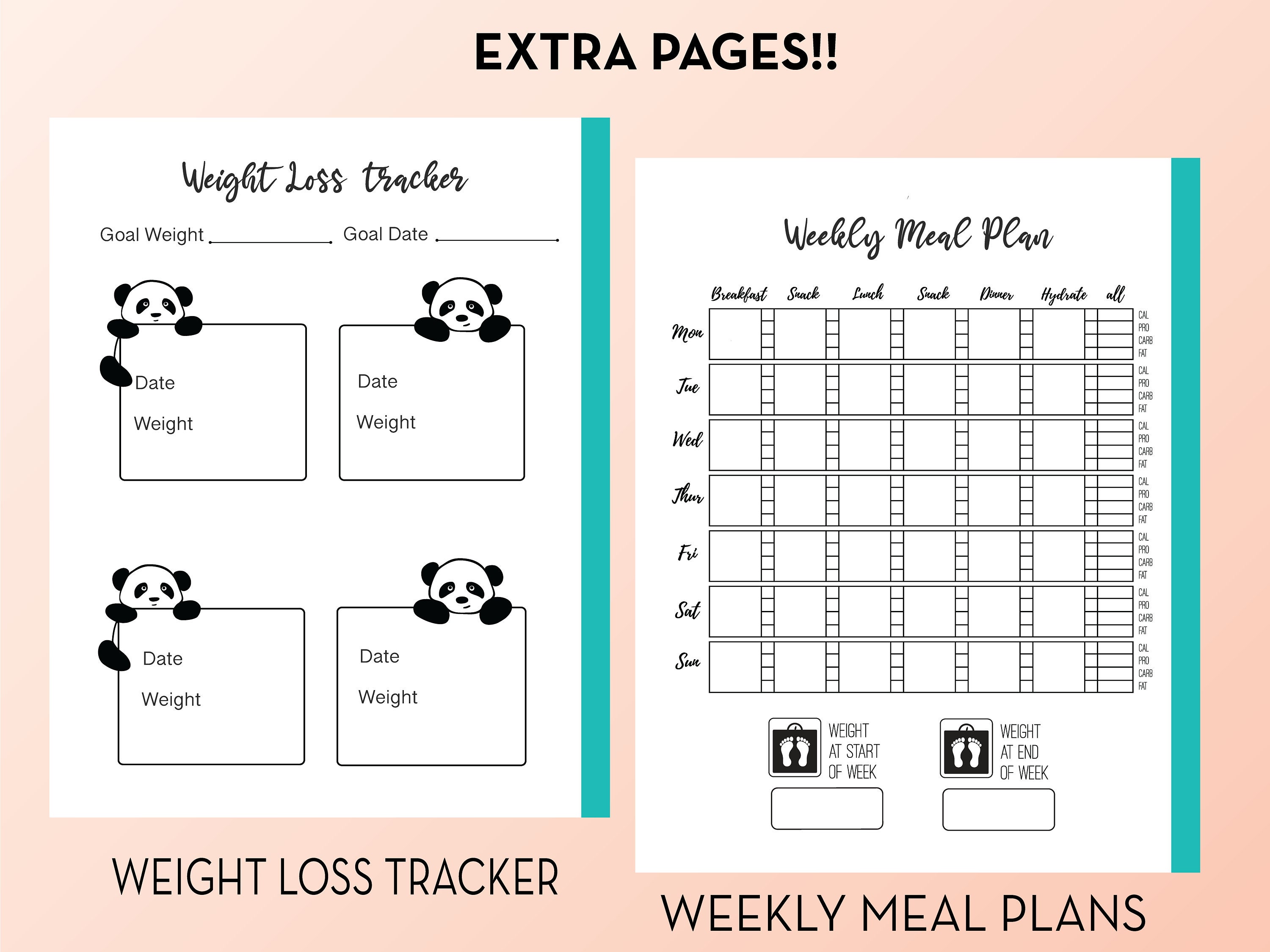 Keto Planner Printables, Ketogenic Diet Templates, Keto Inserts, Keto ...