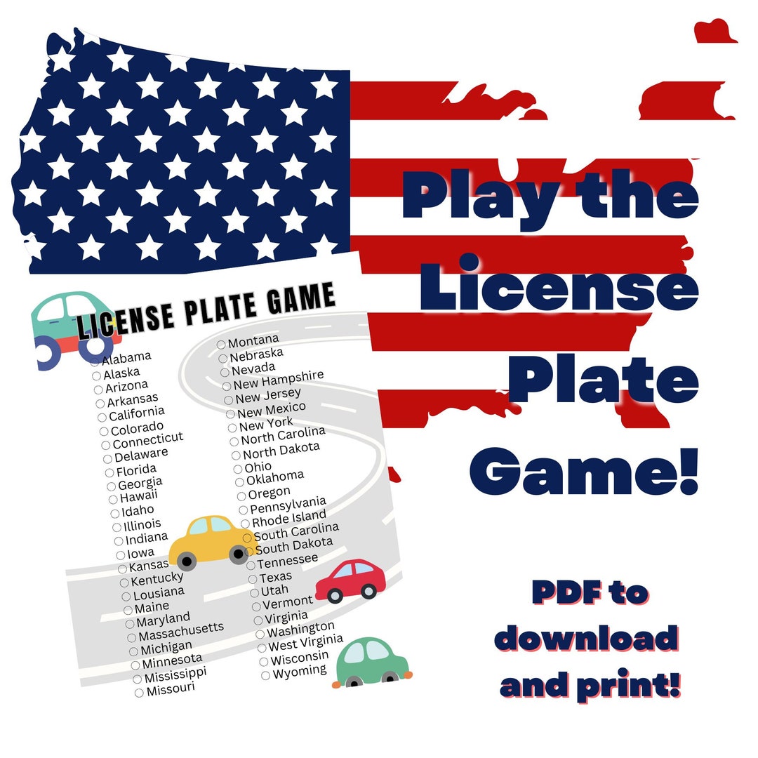 Tracker for the License Plate Game Watch for License Plates From All 50