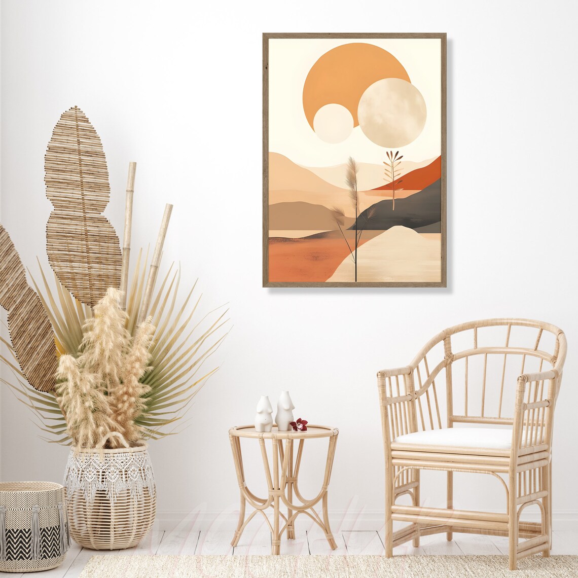 Modern Boho Wall Art Gallery Boho Art Decor, Collage Mega Bundle Set