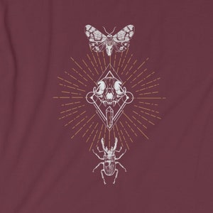 Natural Curiosities T Shirt: Moth T-shirt, Beetle, Insects, Animal, Bird, Bones, Skull, Biology, Curiosities, Oddities, Nature, Dead things