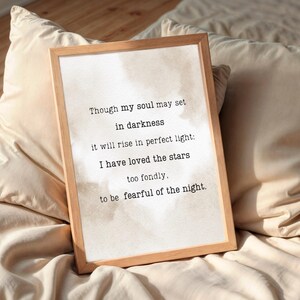 Though My Soul Inspirational Aesthetic Digital Quote Print