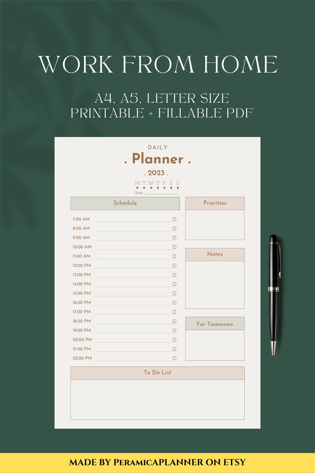 Daily Reflection Printable Daily Journal Template, to Do List PDF ...
