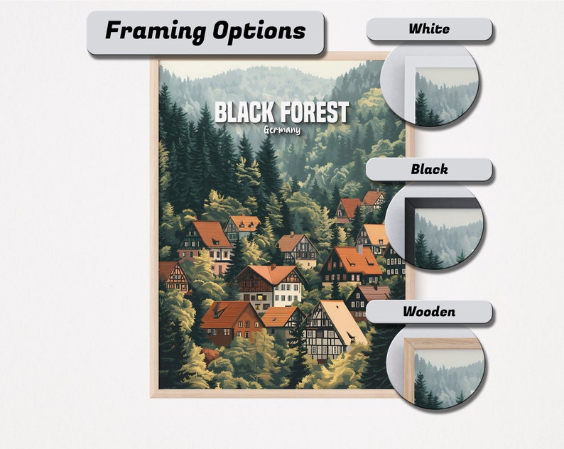 Black Forest Germany Wall Art Poster Print Home Decor Germany Cityscape