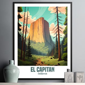 Stunning El Capitan Wall Art Print Featuring Majestic Landscape and Vibrant Colors