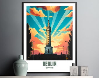 Travel Poster Berlin Germany Print Birthday Gift Wall Art Home Decoration