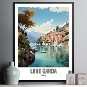 Beautiful Scenic Lake Garda Wall Art Print, Perfect for Home or Office Decor