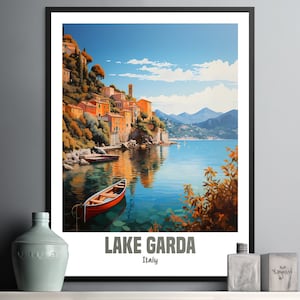 Beautiful Lake Garda Italy Wall Art Print Perfect for Home Decor and Gifts